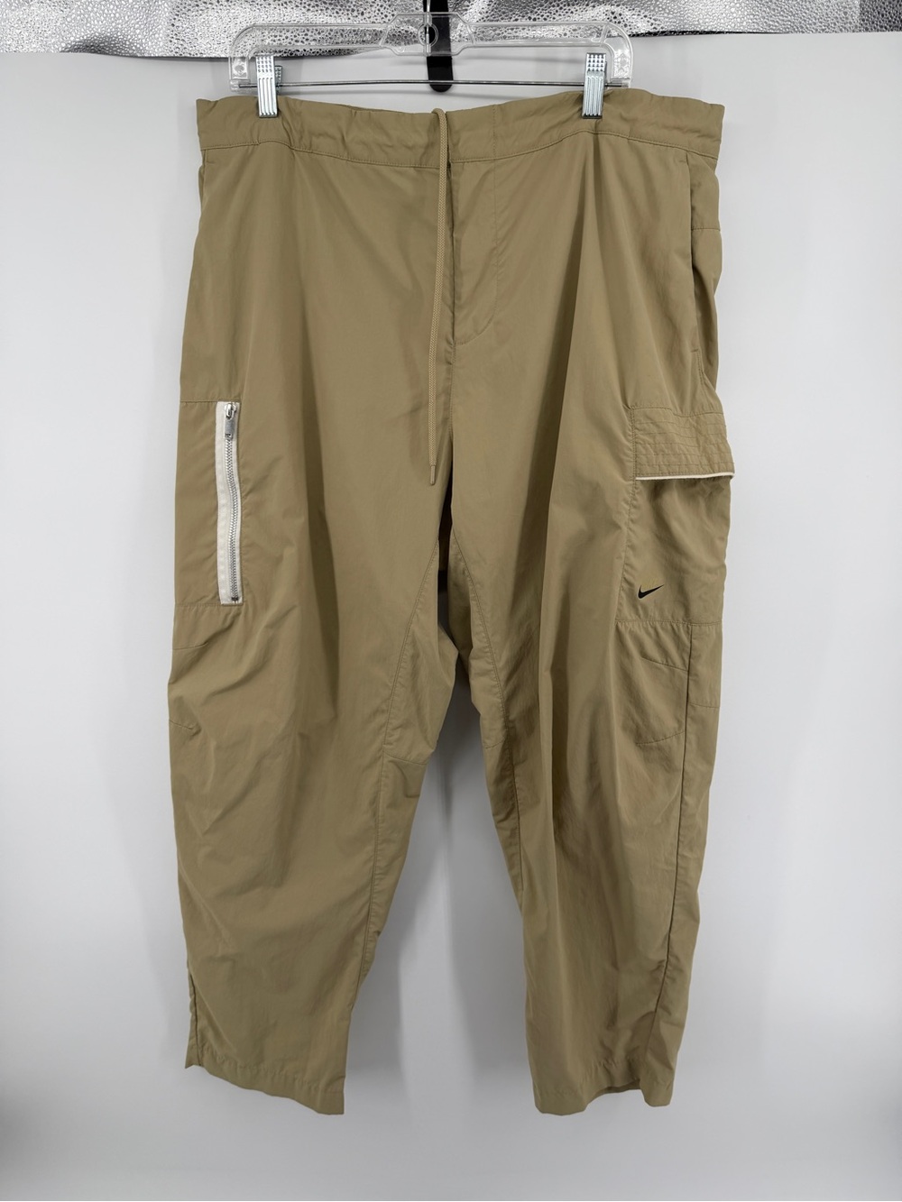 Nike Gorpcore Techwear Streetwear Urban Tan Lightweight Cargo Track Pants Sz38